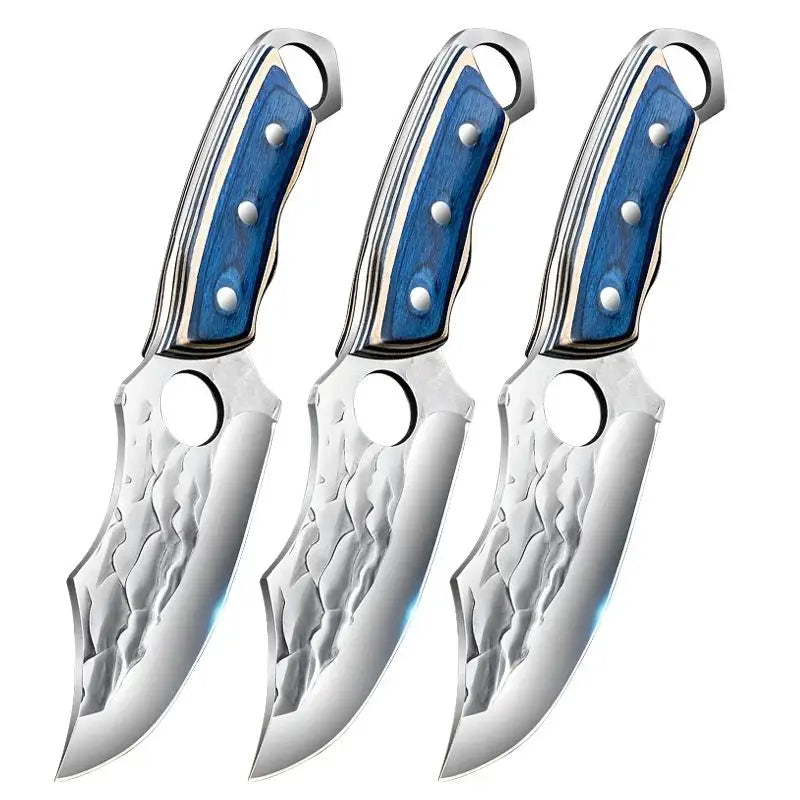 Nikuya Forged Boning Knife High Carbon Steel with Colorful Pakka Wood Handle for Chefs and Serbian Kitchen