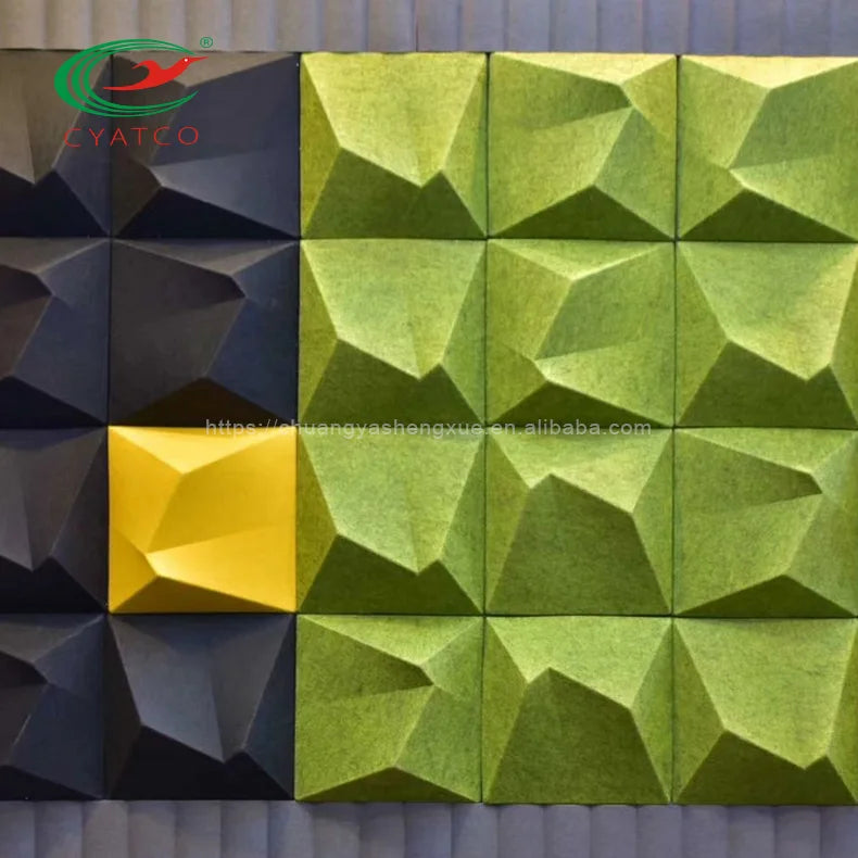 Polyester Fiber 3D Acoustic Panel Highly Effective Rich-Colored Sound Absorbing Board