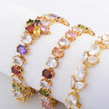 Fine Jewelry Diamond Bracelet Women Brass Zircon Bracelet Women 18k Gold Plated Copper Bracelet for Women Braccialetti Da Donna