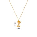 Wholesale New Charm Geometric Necklace for Women Classic Style Stainless Steel Pendant with Zircon for Gift Accessories