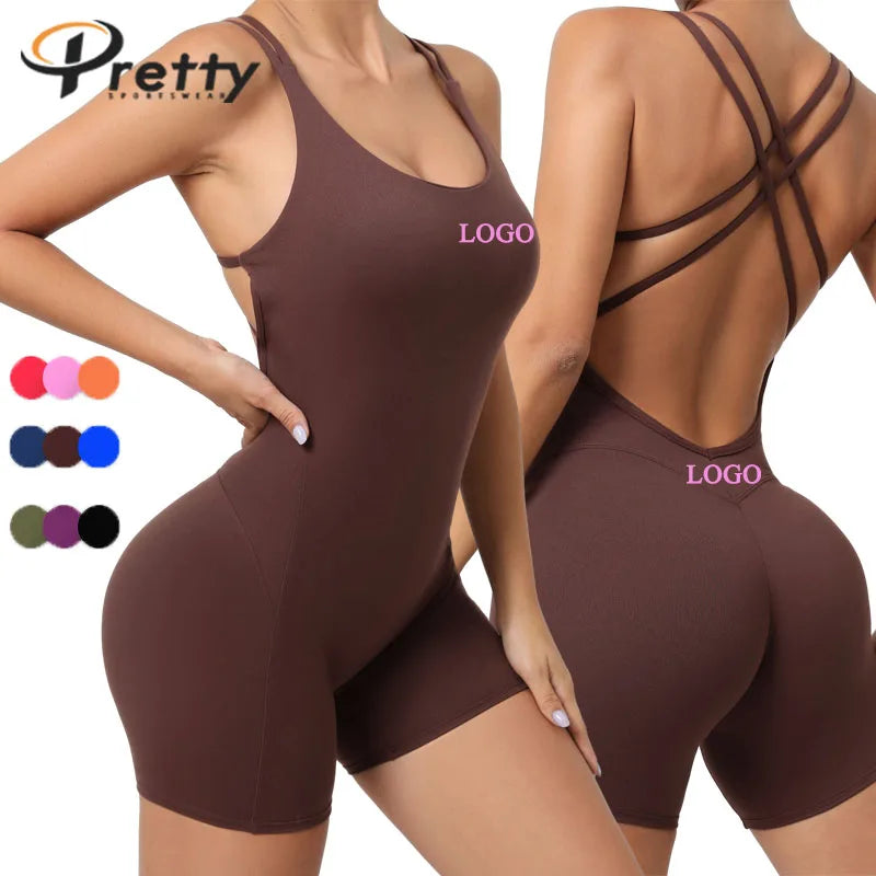 2024 High Quality Hot Selling Fitness Sportswear Butt Lift Gym Clothing Jumpsuit Body Shaping Bodysuit for Women