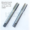 HSS Straight Flute UNEF 9/16-20 Standard Bicycle Crank Thread Taps Left and Right for Pedal Screw Installation