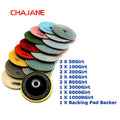 CHAJANE Diamond 3-Inch Dry Sanding Pads Flexible OEM Supported Sponge Polisher Buffing Pads for Bus/Car Bodies Grit 3000 Medium