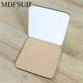 MDFSUB DIY Printing 4mm Thick Eco-Friendly Wooden Sublimation Coaster 95x95mm Square White Blank Customizable