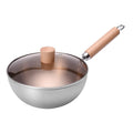 Stainless Steel Stockpot Mini Small Pot Household Uncoated Small Wok Induction Cooker Gas Universal Flat Non-stick Pan