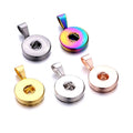 Manufacturer 18mm Custom Picture Button Base Round Clear Crystal Glass Dome Cabochon Bezel Trays Snap Button Tray Pendant