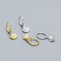 Vacation Ocean Style Shell Pearl Charms Earrings 925 Sterling Silver Gold Hoop Boho Pendant Earrings