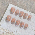 Handmade 10pcs ABS French Short Fake Artificial Gel Wear Korean Pre-designed Manicure Long-lasting Reusable Full Cover Finger