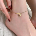 FanYue Custom Jewelry Titanium Steel Smile Face Stainless Steel Anklets Foot Jewelry