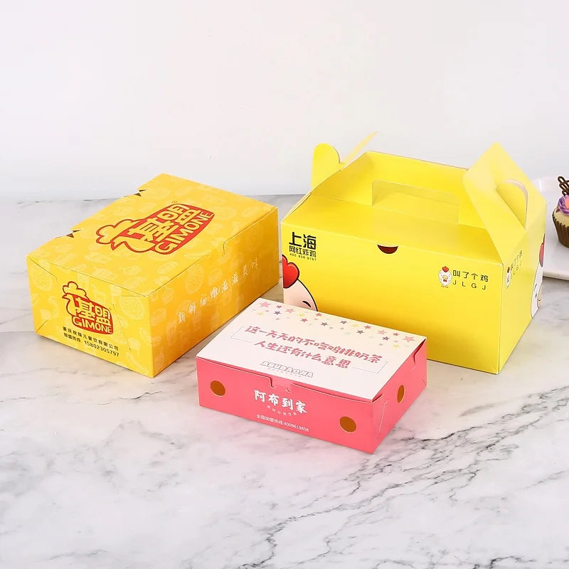 Custom Printed Paper Takeaway Boxes - for Fried Chicken Popcorn & Fast Food