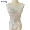 2021 New Design Luxury Colorful Bodice Rhinestones Appliques Crystal Sew on Patches for Gown WDP-392