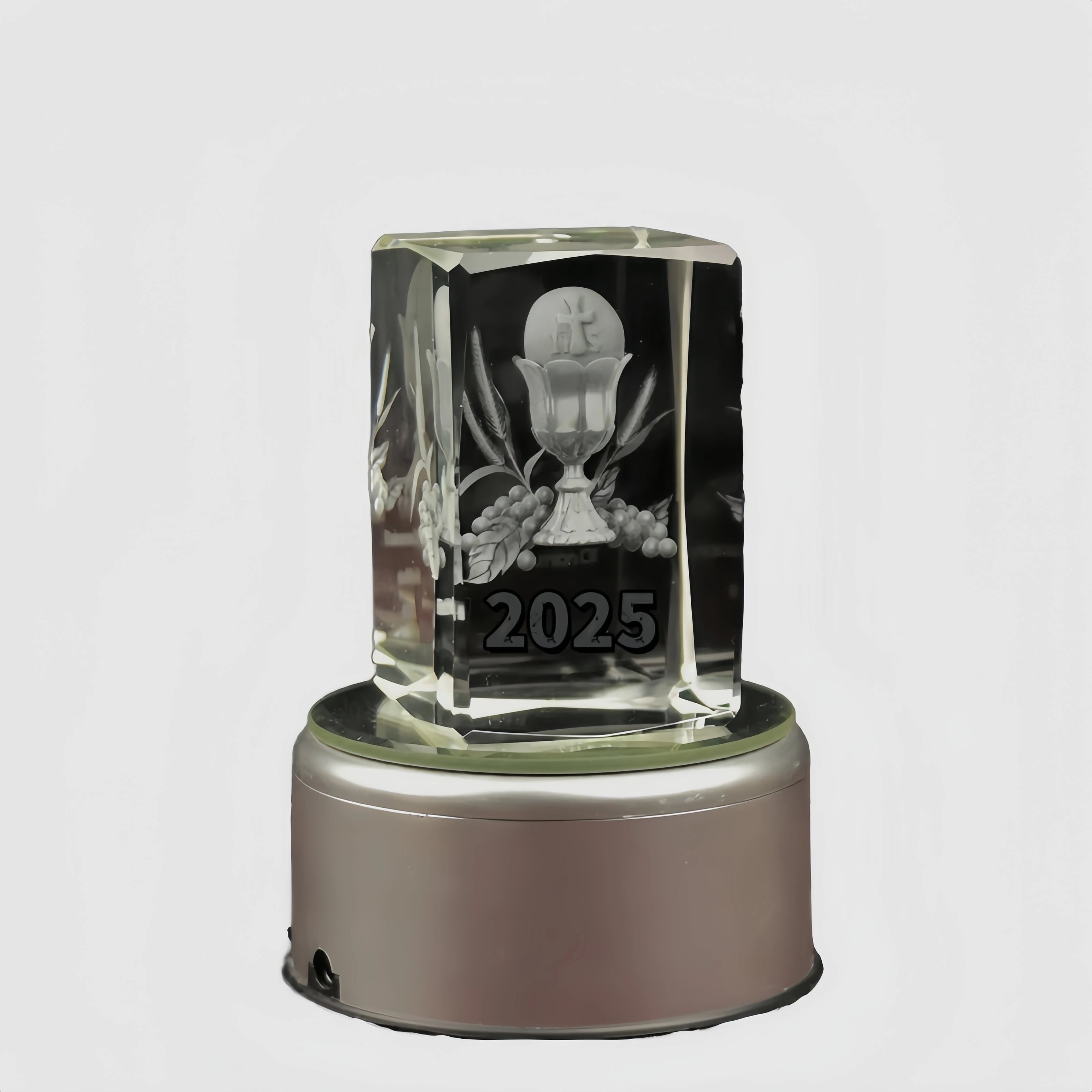 Crystal Night Light Lamp - Soothing Desk Ornament for Office Premium Personalized Decorative Gift with Heartfelt Meaning