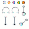 Stainless Steel Silver Plated Anti-allergy Women Belly Button Nose Tongue Ring Wholesale Lip Ring Wedding Engagement Gift