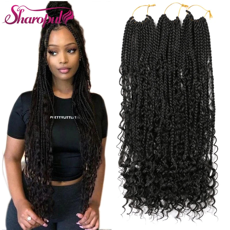 Bulk Braiding Extension High Temperature Fiber 20inch African 3x Messy Box Braids America Attachment Crochet Braid for Women MegaBDM