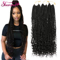 Bulk Braiding Extension High Temperature Fiber 20inch African 3x Messy Box Braids America Attachment Crochet Braid for Women