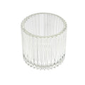 High Quality Round Glass Candle Holders with Bamboo Cap