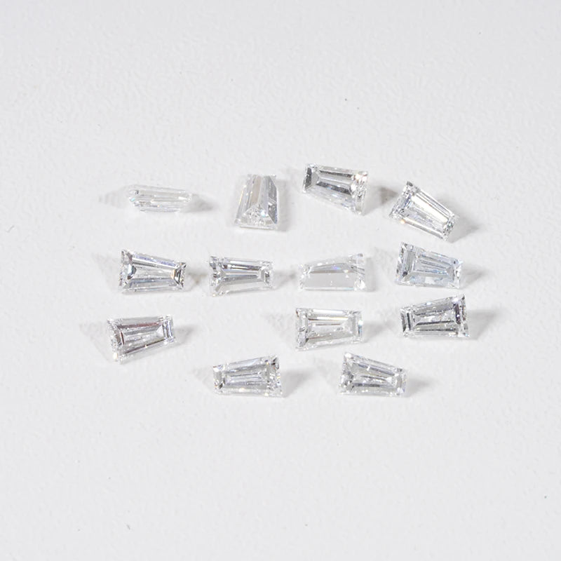 Starsgem Wholesale Price HPHT CVD Diamonds Fancy Shape  Trapezoid Cut Small Size DEF VS VVS Lab Grown Diamond  Loose Gemstone