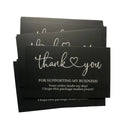 Double Sided Printing Wholesale Laminated Coated Paper Packaging Black Thank You Gift Card Custom English Cards