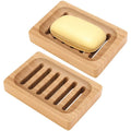 2021 Best-selling Strip Drain Farmhouse Manual Organic Natural Wooden Bamboo Soap Dish Tray for Bathtub