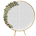 HOT Background Wedding Arch Home Party Backdrop Stand Round Grid Iron Arch Mesh Gold White Grid Iron Arch Stand Geometry Shelf