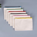 Hot Selling 10oz Pen Pouch Cosmetic Bag Factory Stocked Customized Cheap Blank Cotton Canvas with Nylon Zipper for Shopping