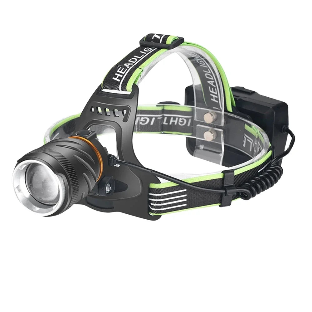 High Power Led Headlamp Spotlight Long-range Lamp Beads Multi-function Flashlight Fishing Lamp Camping Head Light