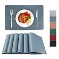 Vinyl Faux Leather Table Placemats Washable Placemats for Dining Table PU Leather Art Table Mat Restaurant Home Kitchen Decor