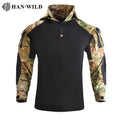 HAN WILD Customized Camouflage Training Jacket Long-sleeved Frog Suit Hiking Tactical Clothes