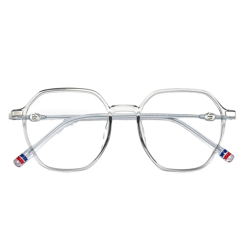 2024 New Light Tr90 Large Frame Glasses Fashion Simple Trend Casual Glasses