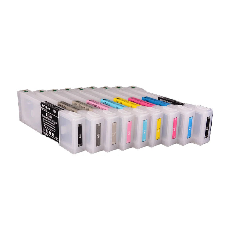 Ocbestjet T5961-T5968 7890 Empty Ink Cartridge Refillable Auto Reset for Epson Stylus PRO 7908 9908 7890 9890 Compatible BK MSDS