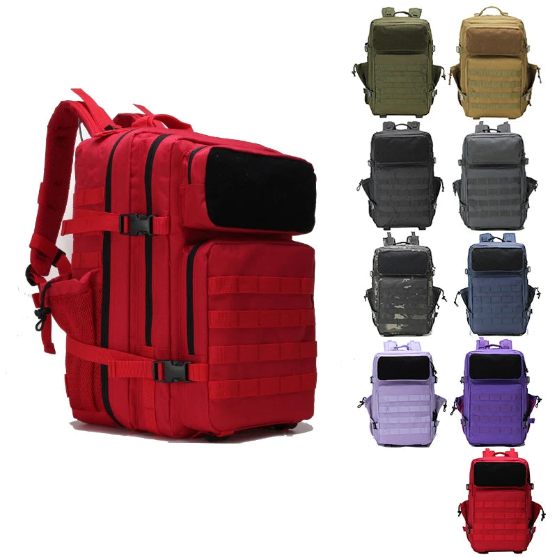 2025 Lightweight Camo Tactical Backpack Internal Frame Waterproof 45L Capacity-Polyester Lining Zipper for Travel Mountaineering