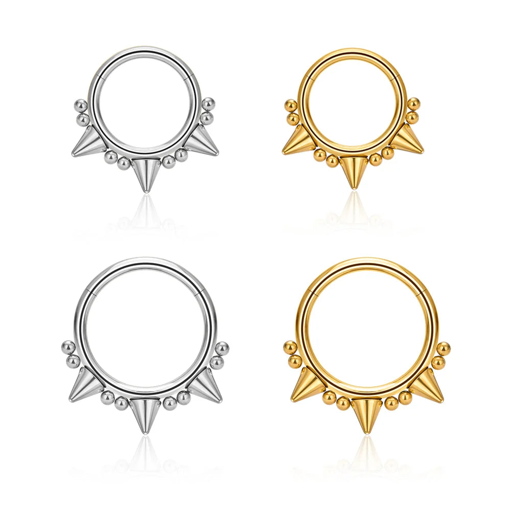 G23 ASTM F136 Titanium Piercing Labret Piercing 16G Segment Septum Clicker Ear Tragus Cartilage Helix Body Piercing Jewelry