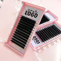 Meecil Handmade Individual Eyelash Extensions Super Soft Matte Black Ellipse Lash Trays CC Curl PBT Cashmere Lash