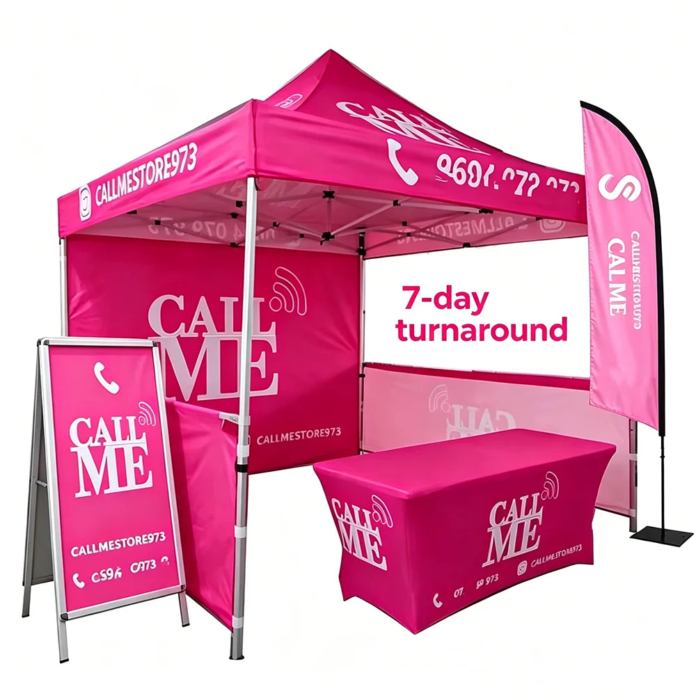 Trade Show Tents for Events Outdoor Folding Canopy Tent Promotional Custom Tent with logo 10 X 10 Aluminium Frame Free Design