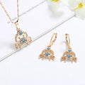 2022 HD Jewelry Sets Gold Crab Animals Design  Fashion Drop Earrings Pendant Necklaces Zodiac Sign 18K Gold AAA Cubic Zirconia