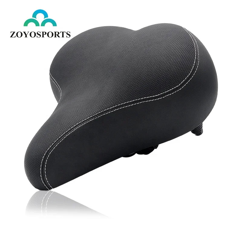 ZOYOSPORTS Thickened Anti-Slip Comfortable Bicycle Saddle Wear-Resistant Leather Seat for Road Bikes and Mountains