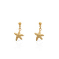 Chris April Ocean Style 316L Stainless Steel Pvd Gold Plated Water-proof Animal Starfish Shape Drop Earrings