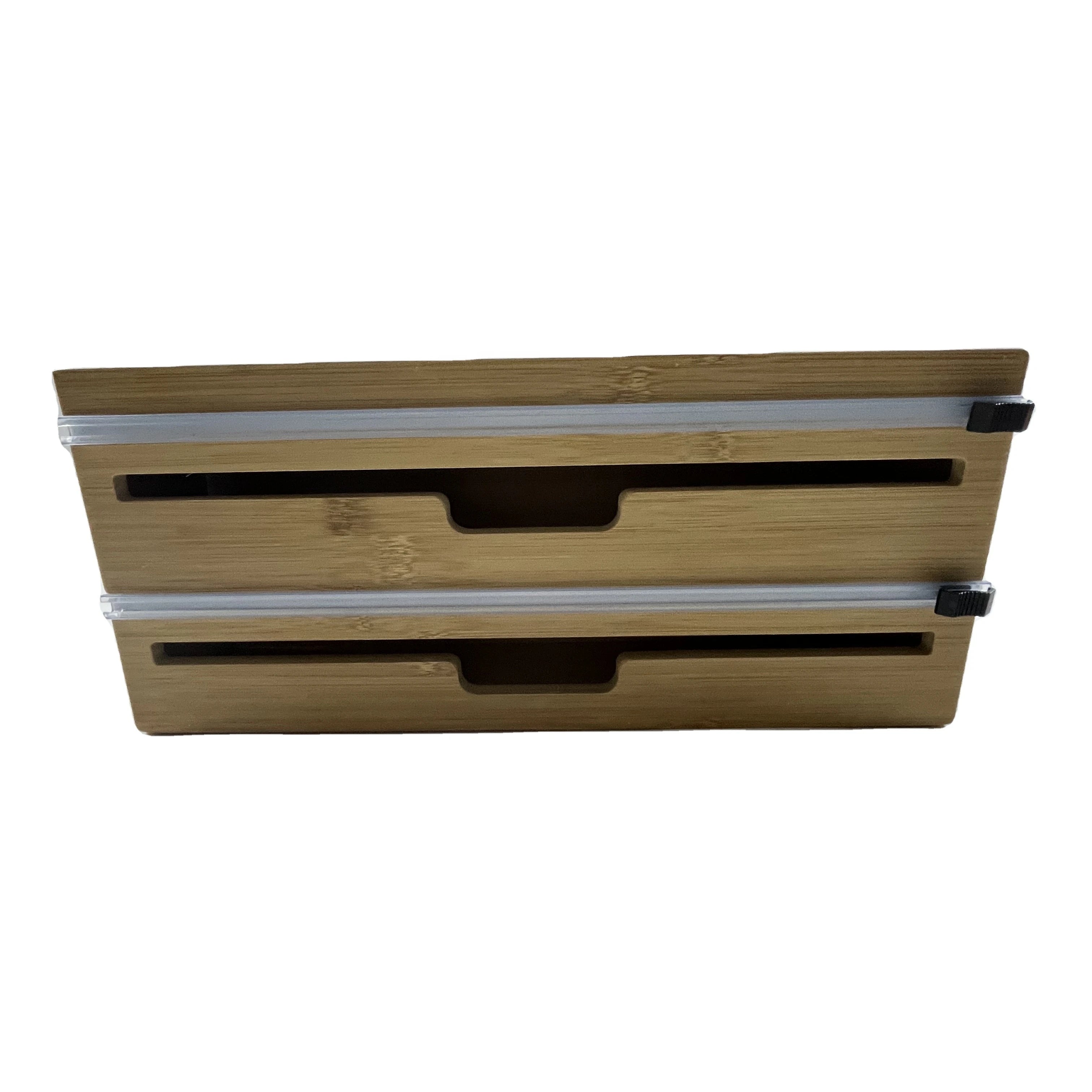 Bamboo Zip Lock Bag Storage Organizer for Food Natural Bamboo Ziplock Bags Organizer