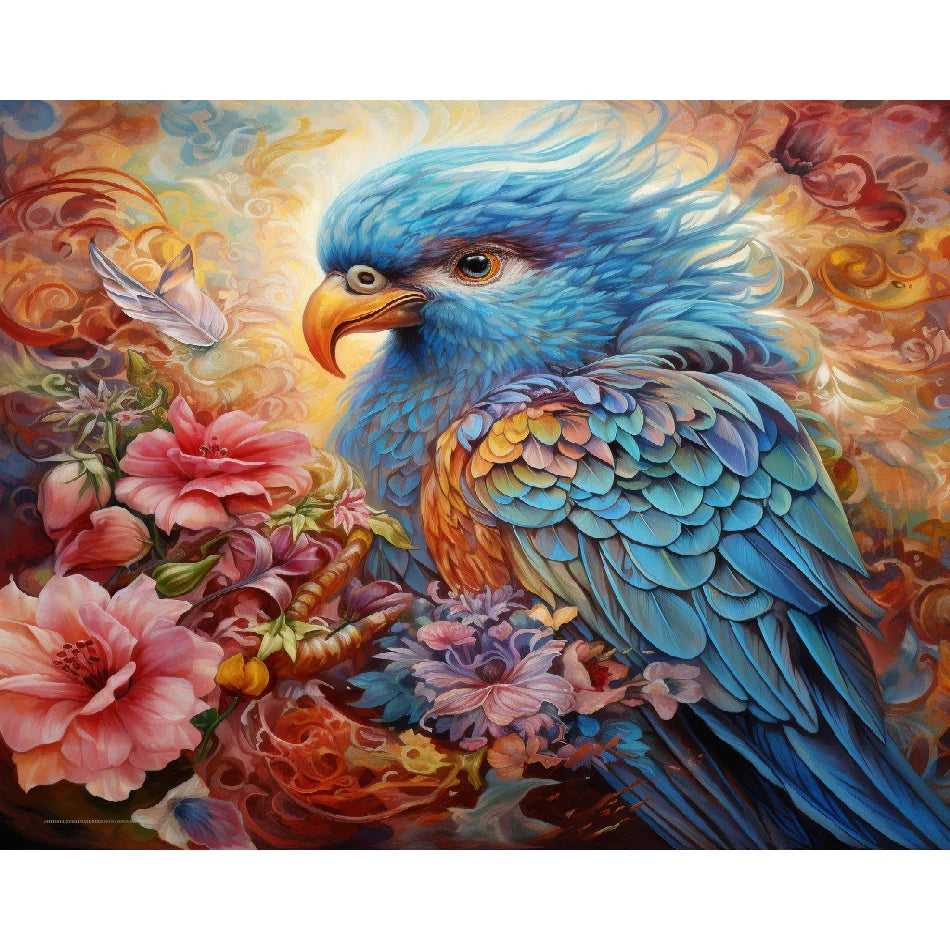 Chenistory Diamond Embroidery Bird and Flowers Painting Full Round Diamond Painting Handmade for Adults Kits Home Decoration