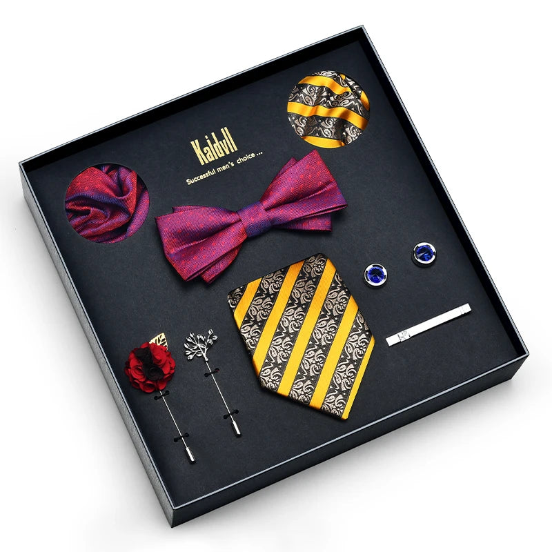 Business Meeting Dress Winter Solid Fashion Narrow Luxury Silk Tie and Handkerchief
