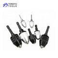 Mini Keyless Drill Chuck 0.3-8mm with 1/4" Hex Shank & Round Shank Quick Change Adapter Converter for Impact Driver & Drill