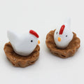 Kawaii 3D Resin Miniatures Microlandschaft Decorations Chicken Charms for Earring Making