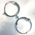 Valentine's Day Party Gift Trendy Stainless Steel Rope Letter Magnetic Chain Couple Charm Bracelet Personality Engraving Jewelry