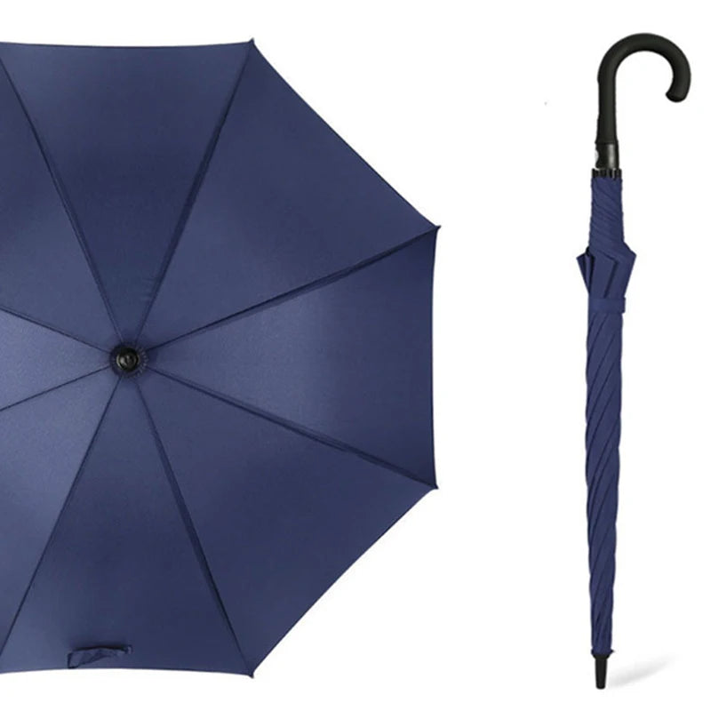 Extra Large Oversize Semi-Automatic 210T Steel Golf Umbrella Windproof Waterproof Outdoor Straight Umbrella Minimalist Plastic MegaBDM