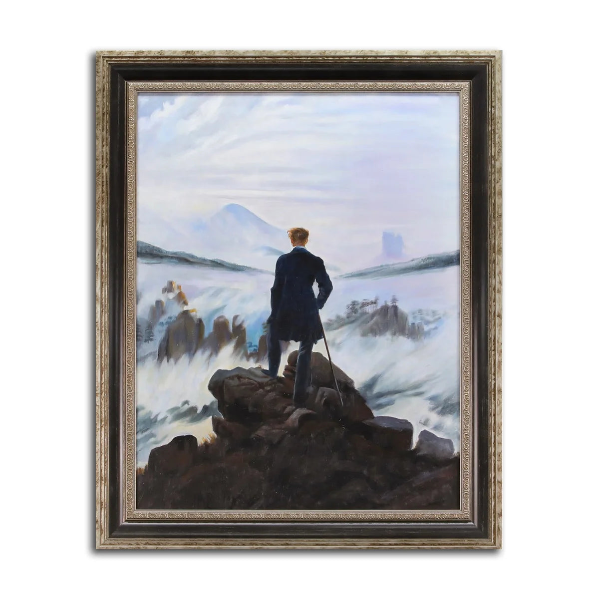 Wanderer Above the Sea Fog Caspar David Friedrich Modern Hand Painted Eco-Friendly Oil Handmade Canvas Wall Art for Hotel Decor