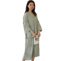 2023 Fashion New Japanese Pyjama Suit Yukata Kimono Sleepwear Sweat Steaming Sets 100% Cotton
