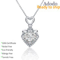 Heart Necklace VVS D GRA 2ct Moissanite High End 925 Sterling Silver Rhodium Plated Women Party Jewelry Wholesale