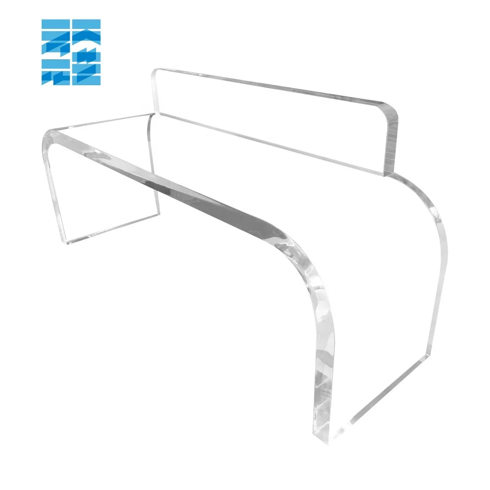 OEM Manufacturer Factory Supplier Designed Perspex 50MM Thickness Rectangle Transparent Modern Perspex Bench Acrylic Bench MegaBDM