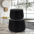 Seamless Black Empty Food Grade Container 4oz 8oz Metal Candle Tin