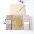 2026 Romantic Gold Mirror Acrylic Wedding Invitation Cards Custom Texture Velvet Luxury Handmade Paper Hardcovers Art